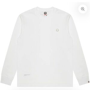 Bape AAPE Now Long Sleeve Tee (White)